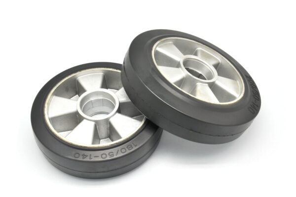 rubber wheels on Aluminum core