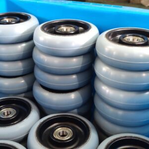 light blue rubber wheel