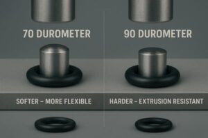 70 vs 90 durometer O-ring